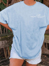 Women's Dolphin Slogan Printed Oversized T-Shirt For Vacation And Leisure On The Beach SERVING THE PEOPLE RESPECT THE PEOPLE